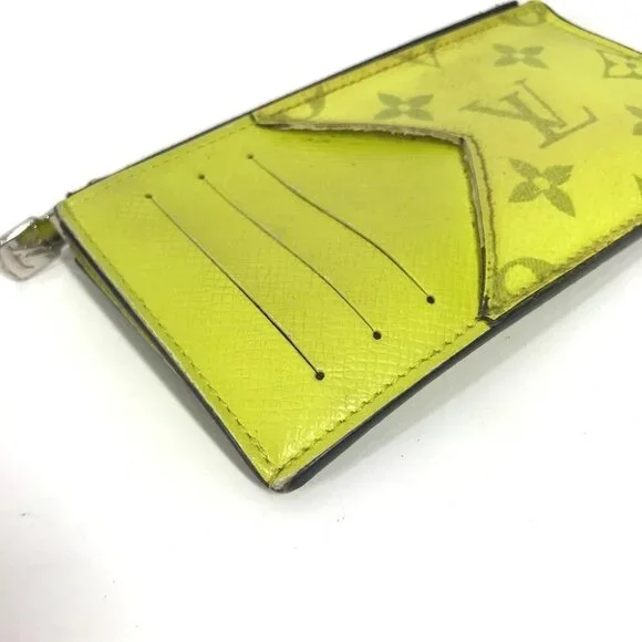 LOUIS VUITTON M30950 Taigalama Coin card-holder Wallet Fragment Case coin purse